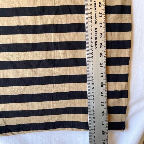 Introspect Women Dress size M Long Sleeve Stretchy Stripes Black & Beige NWT - Picture 4 of 9